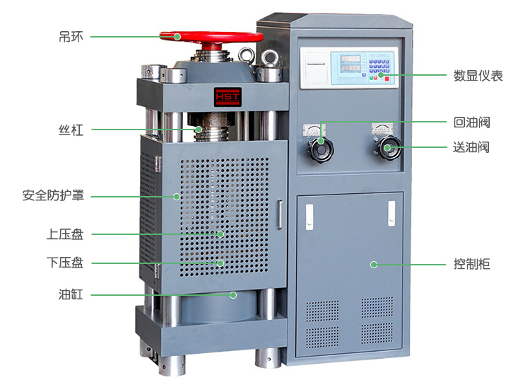 YES-2000噸數顯式壓力試驗機(電動絲杠)